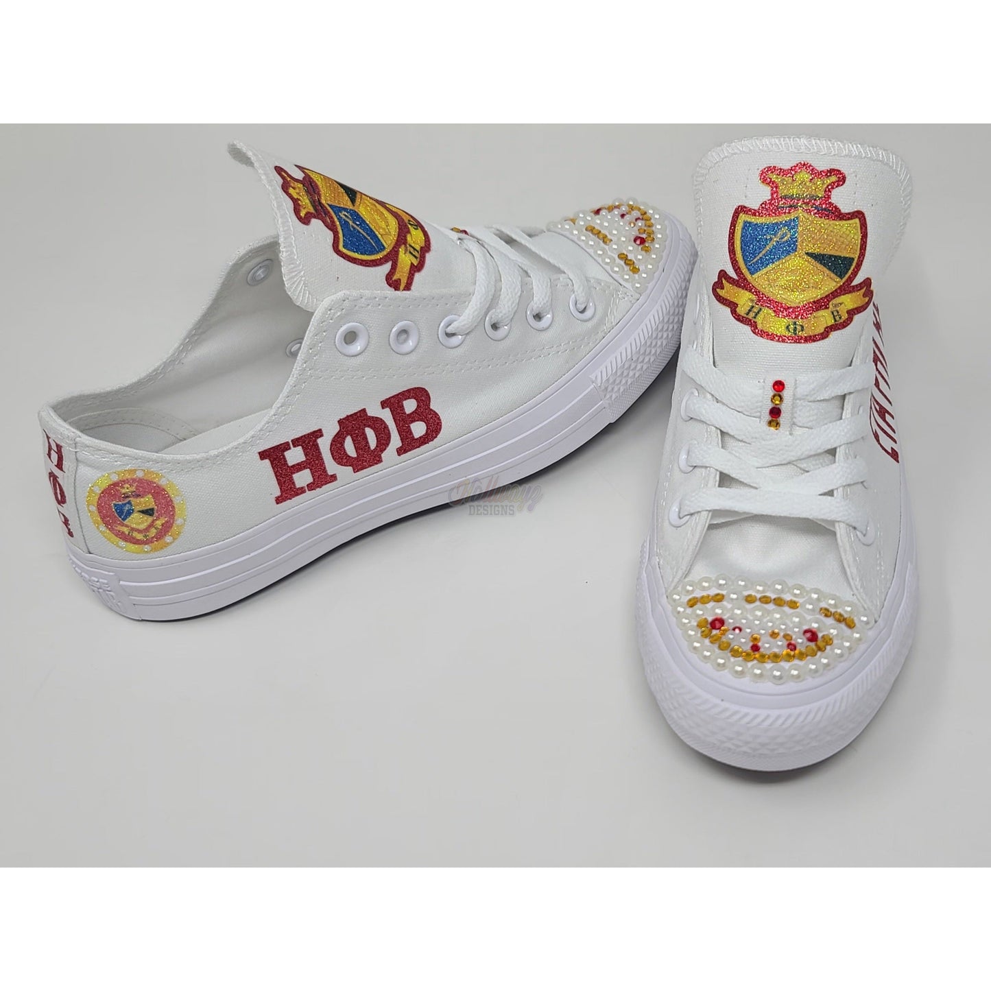 Crystals & Pearls Eta Phi Beta Sorority, Inc Converse Shoes