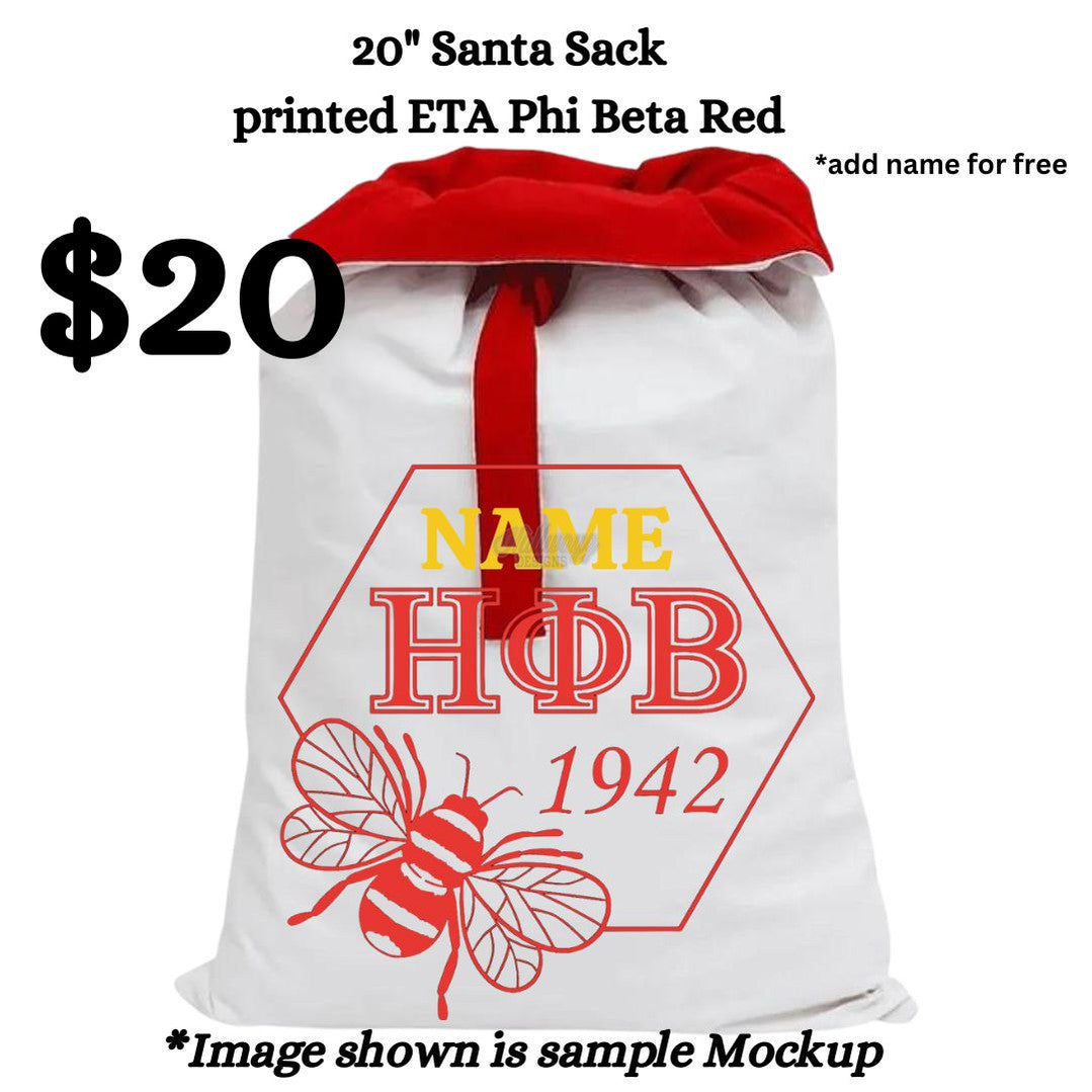 Eta Phi Beta Sorority Santa Sack