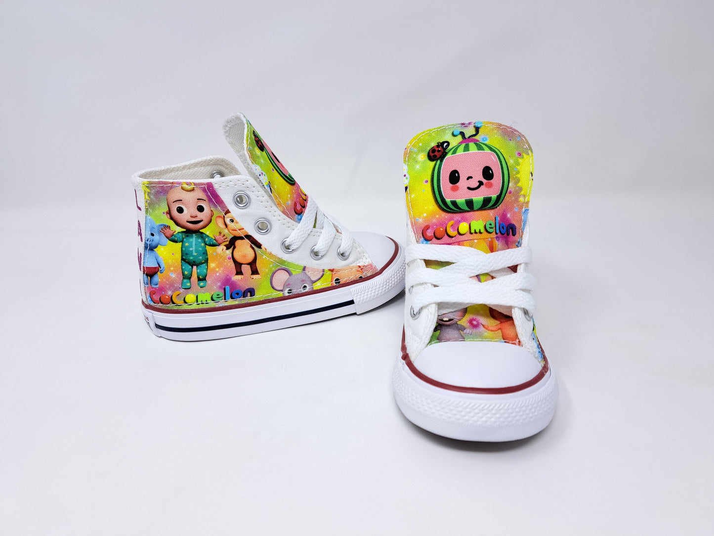 Custom Cocomelon Rainbow Converse Shoes Birthday Sneaker by Hallwayz Designs