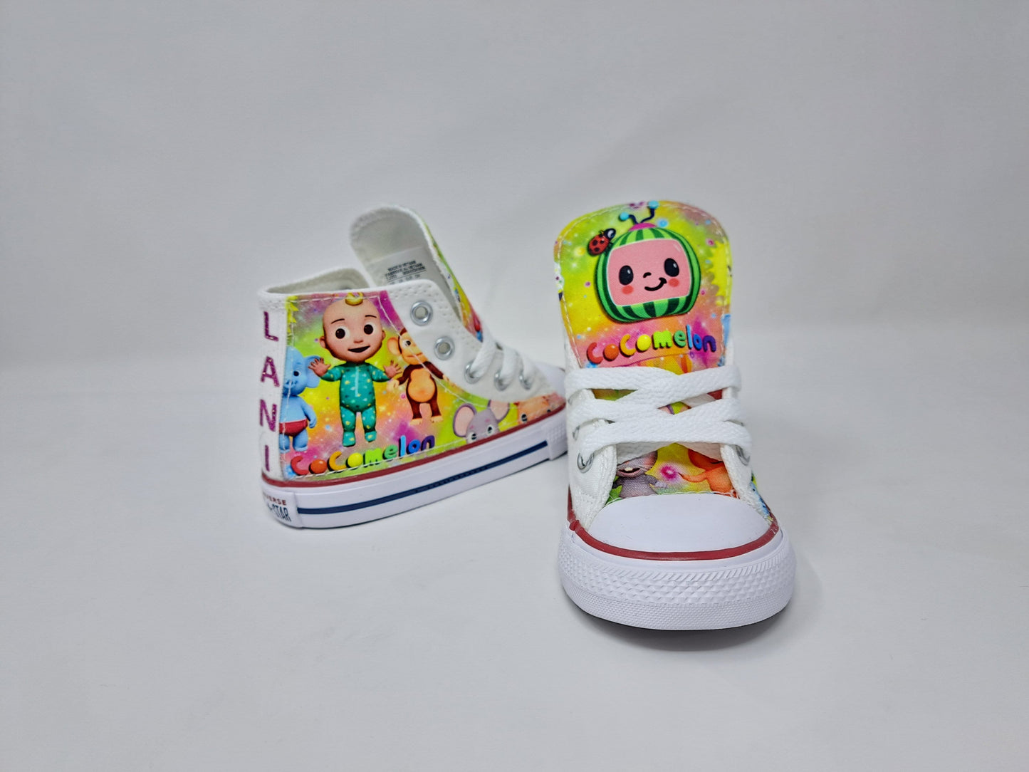 Custom Cocomelon Rainbow Converse Shoes Birthday Sneaker by Hallwayz Designs