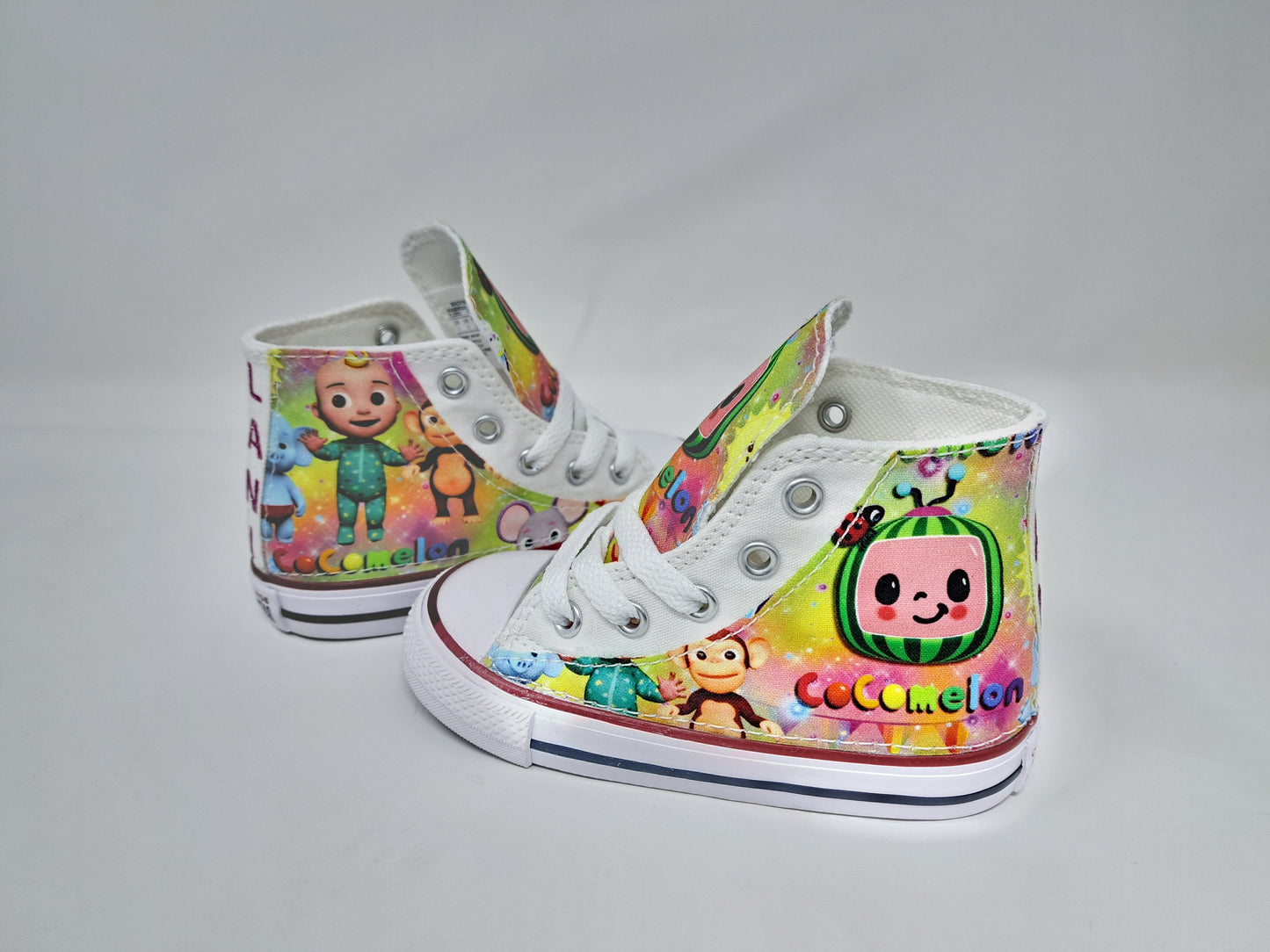 Custom Cocomelon Rainbow Converse Shoes Birthday Sneaker by Hallwayz Designs