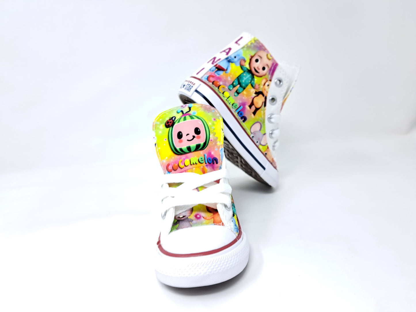 Custom Cocomelon Rainbow Converse Shoes Birthday Sneaker by Hallwayz Designs