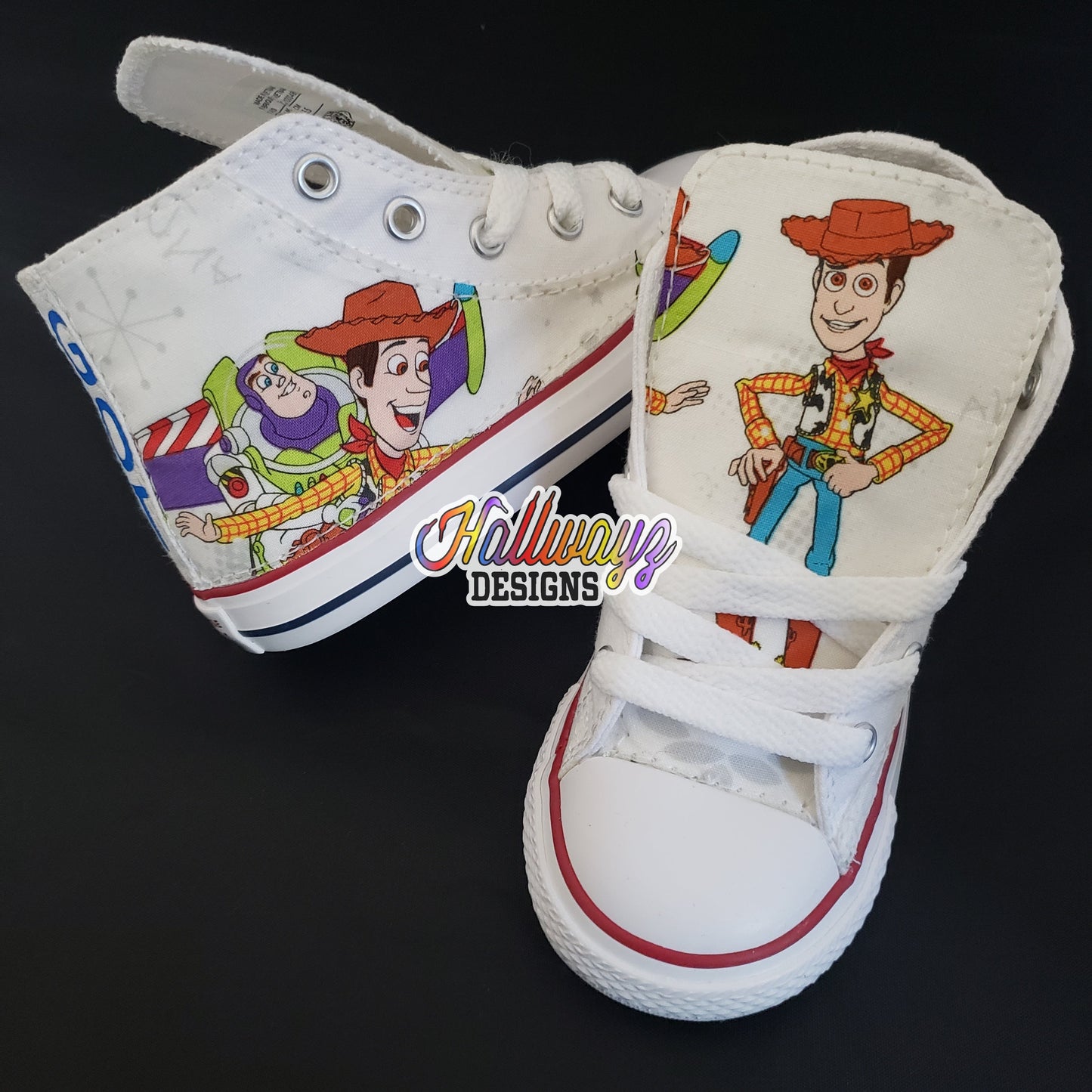 Toy story buzz and woody Converse shoes