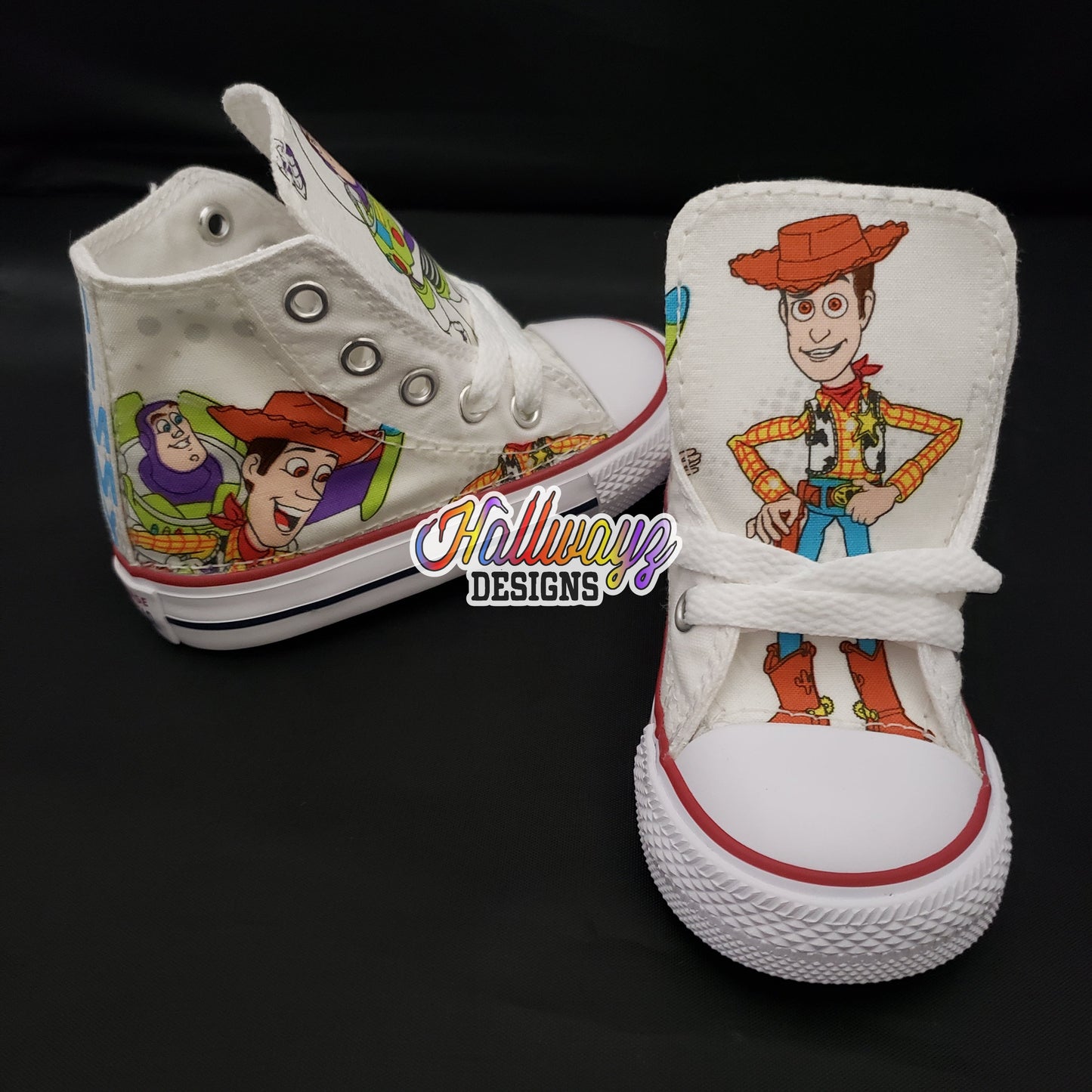 Toy story buzz and woody Converse shoes