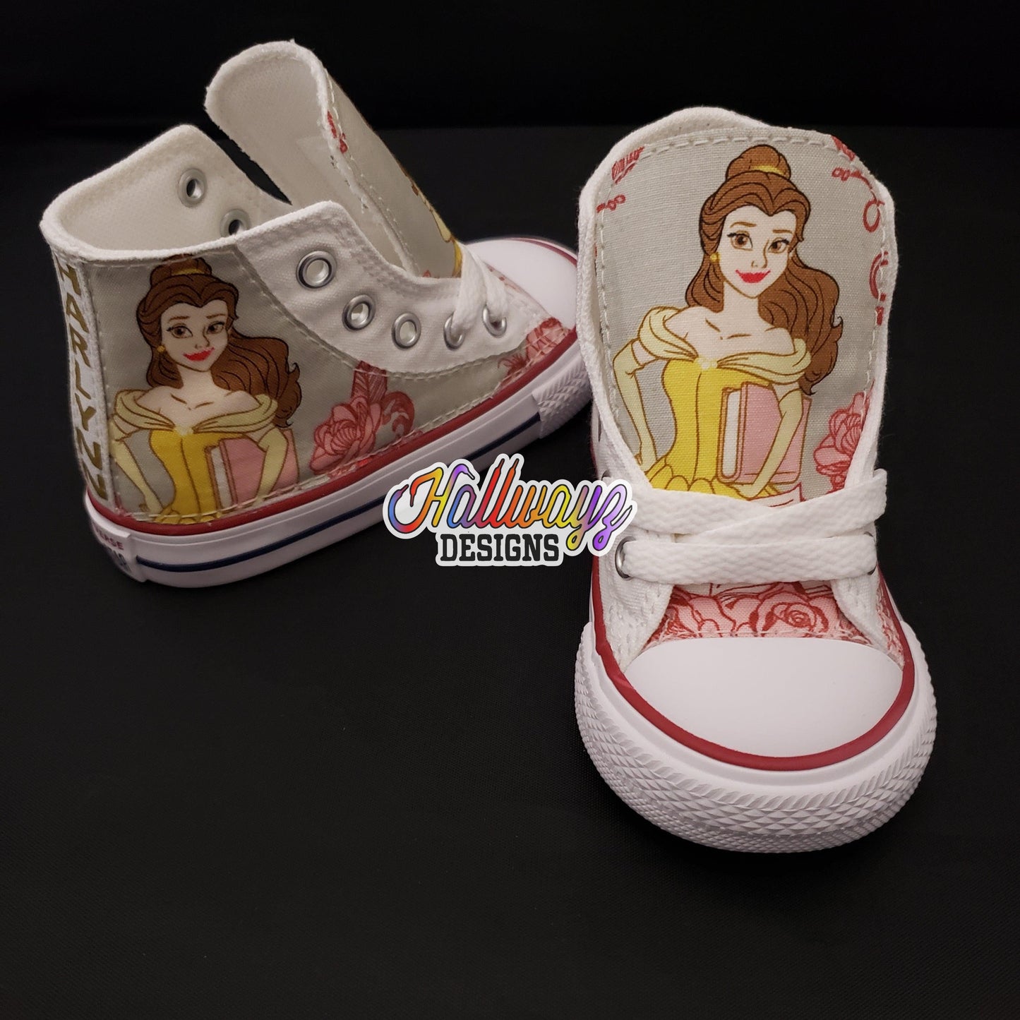 Custom Belle Beauty and the Beast Converse shoes