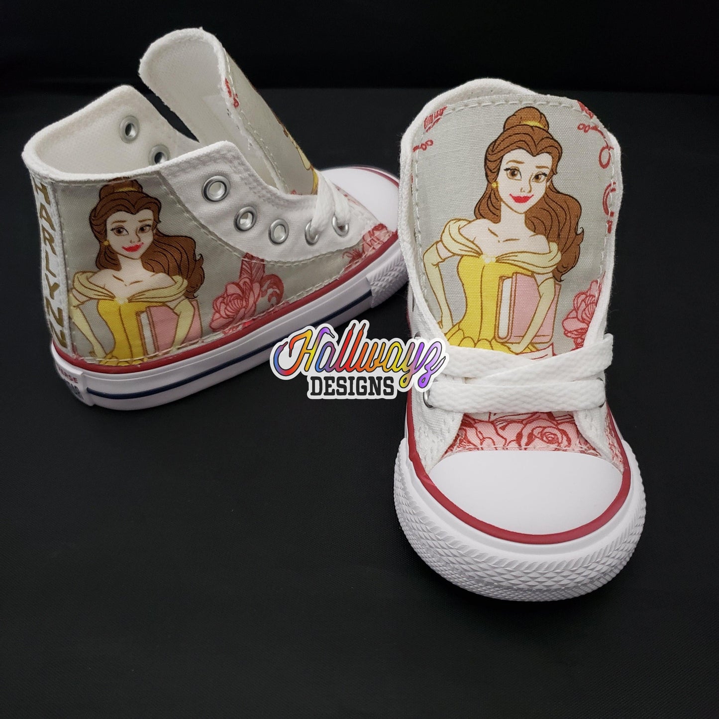 Custom Belle Beauty and the Beast Converse shoes