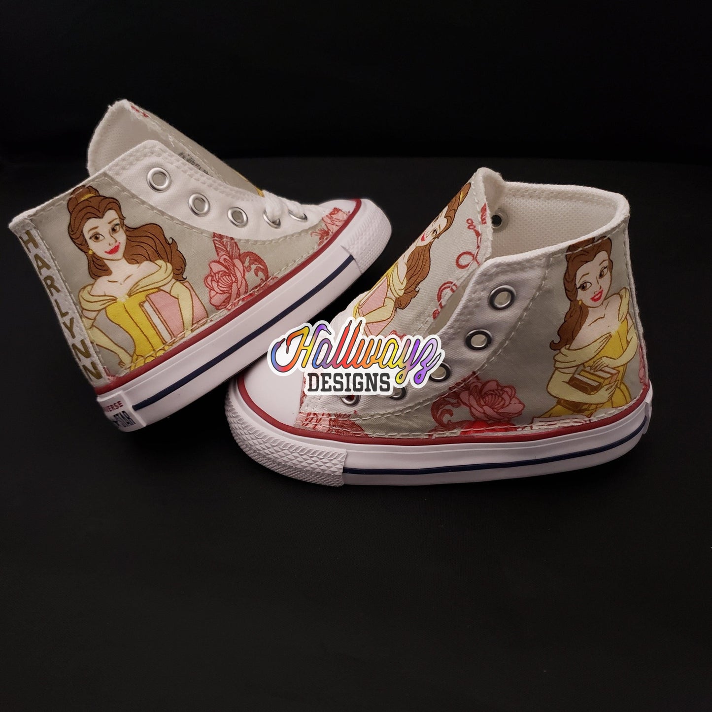 Custom Belle Beauty and the Beast Converse shoes