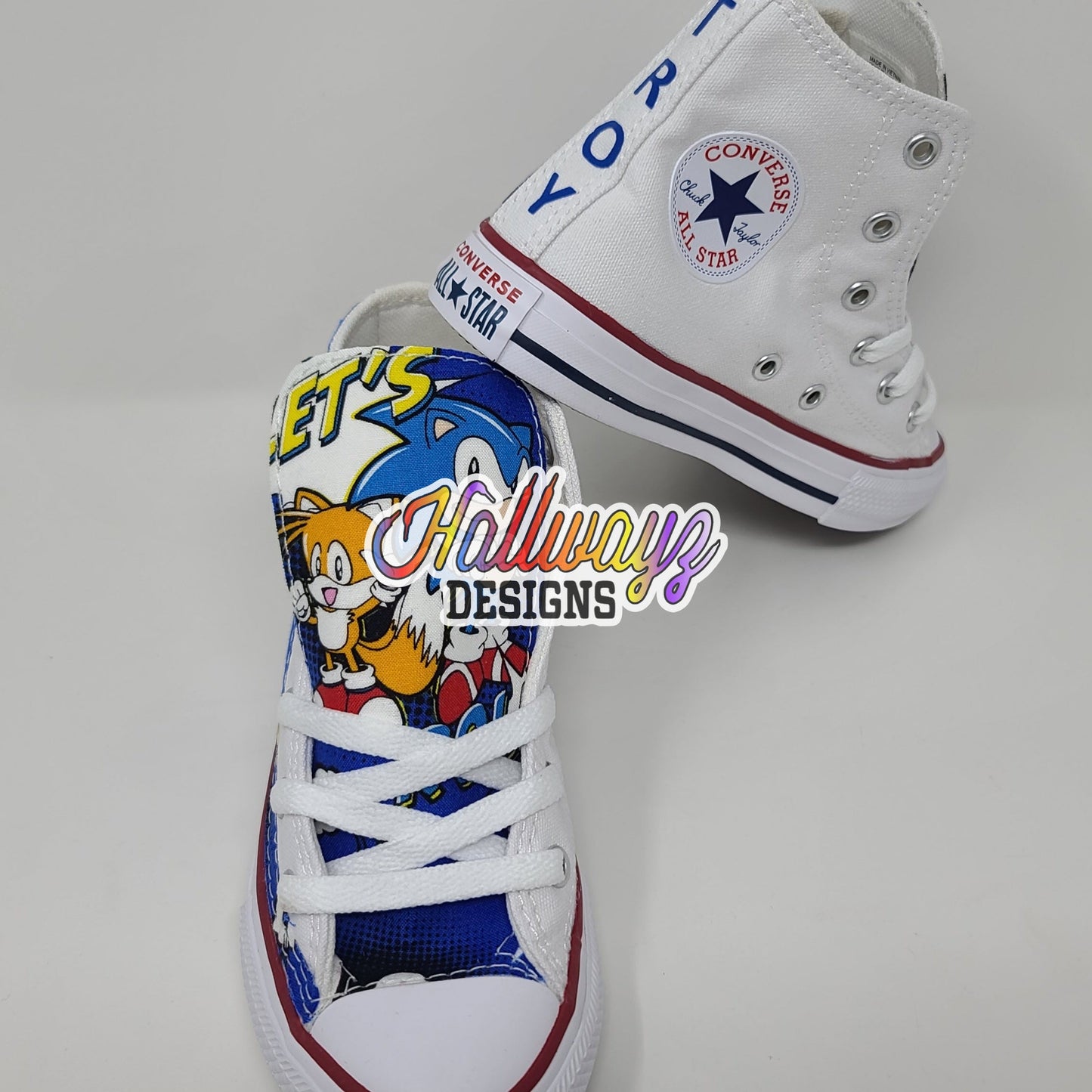 Custom Sonic & tails Converse Shoes