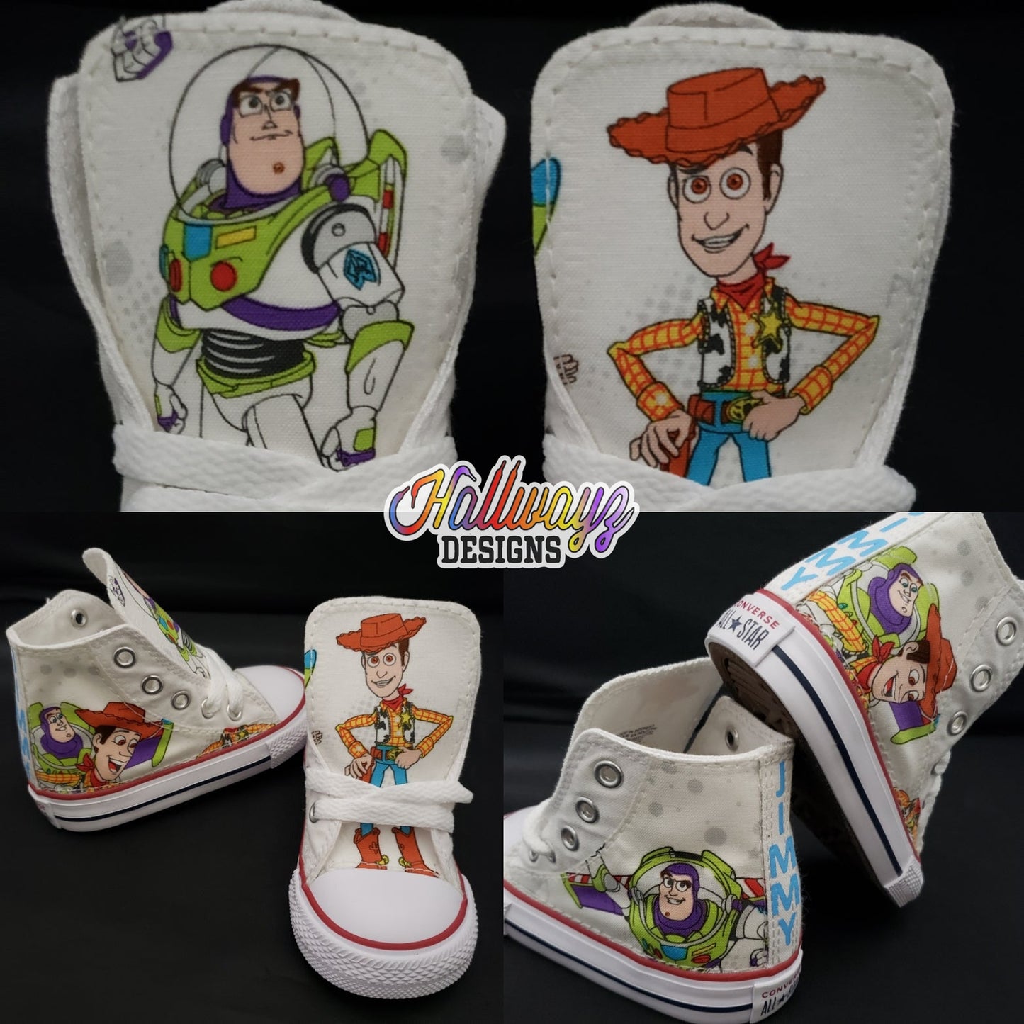 Toy story buzz and woody Converse shoes