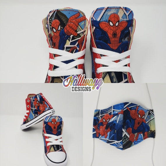 Custom Spiderman Converse Shoes