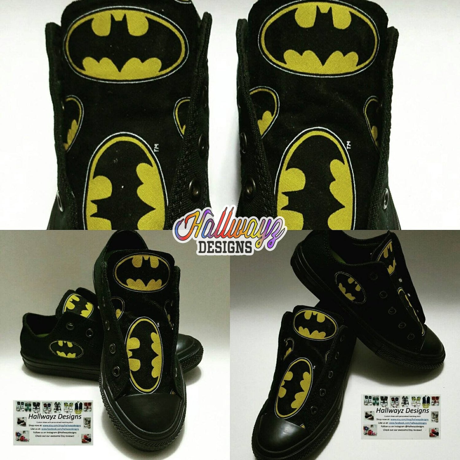 Custom Batman Converse Shoes 3.5men/ 5.5 Women / High Top Shoe