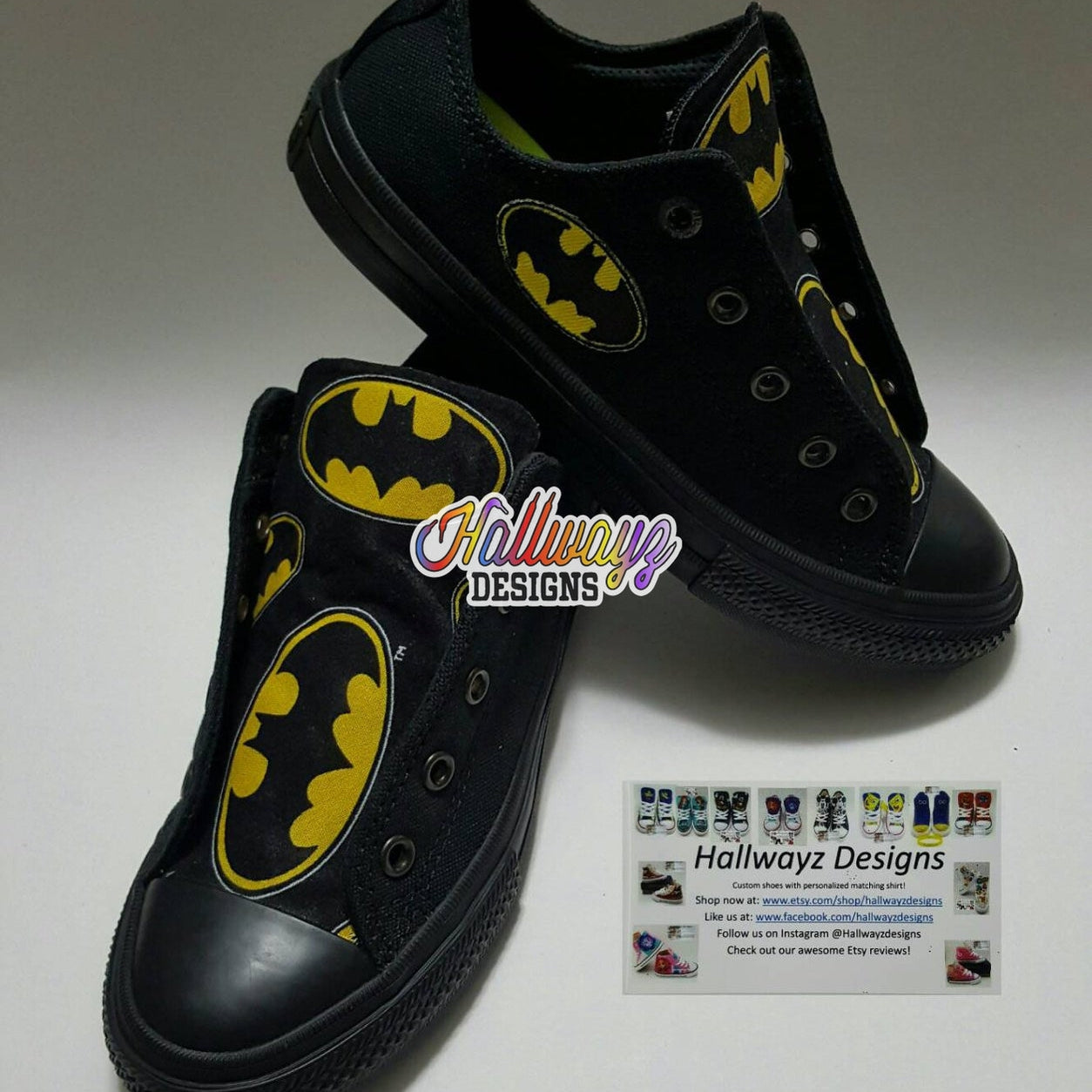 Custom Batman Logo Converse Shoes