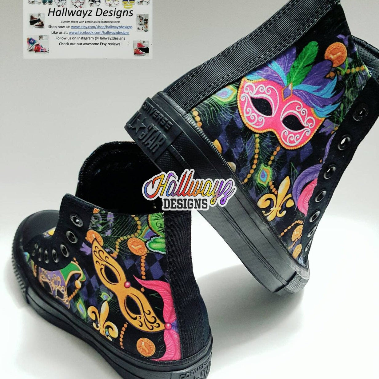 Mardi Gras Converse Shoes