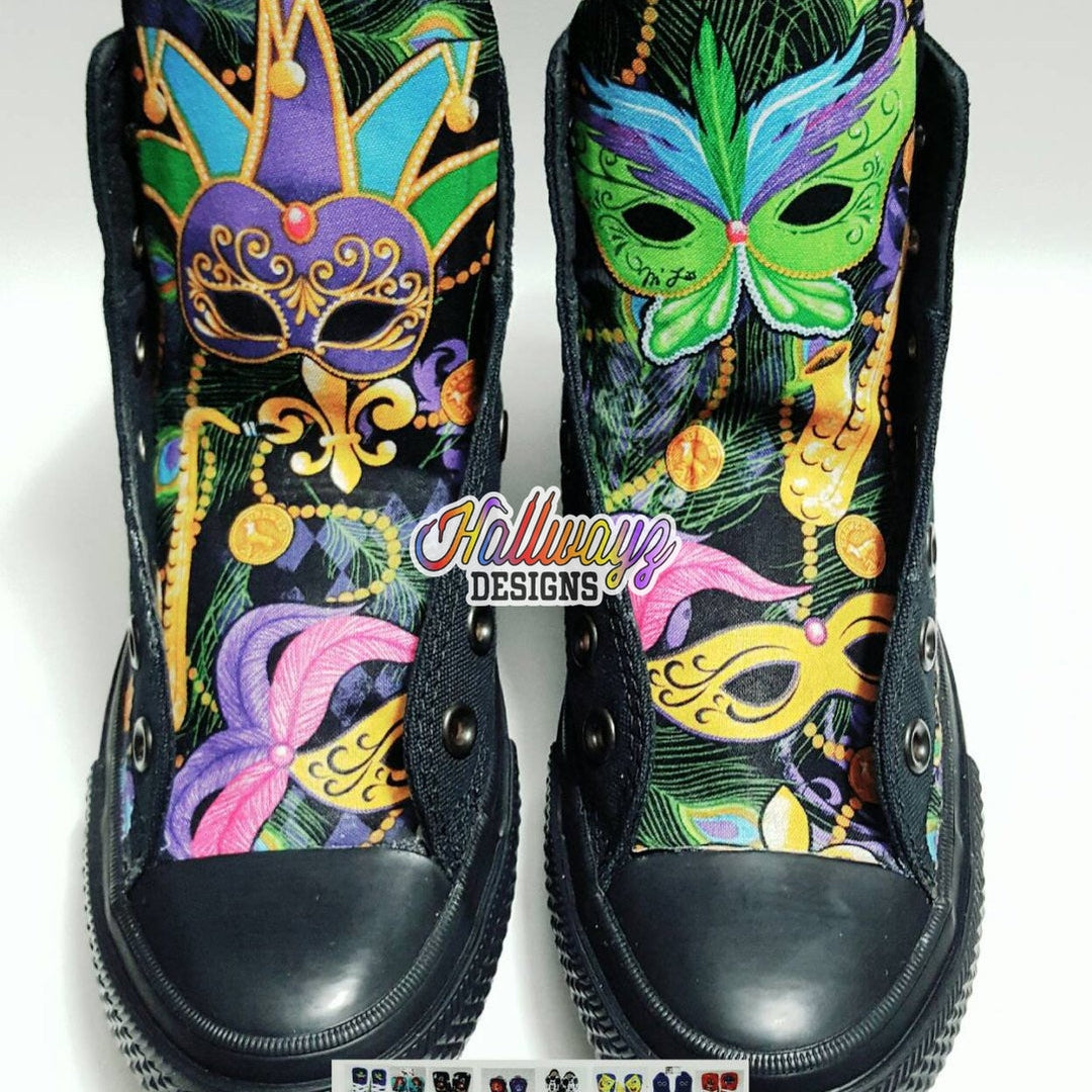 Mardi Gras Converse Shoes
