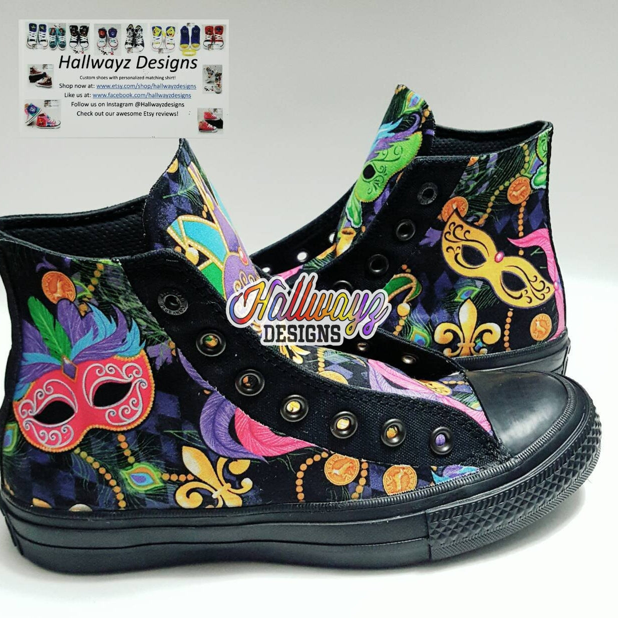 Mardi Gras Converse Shoes