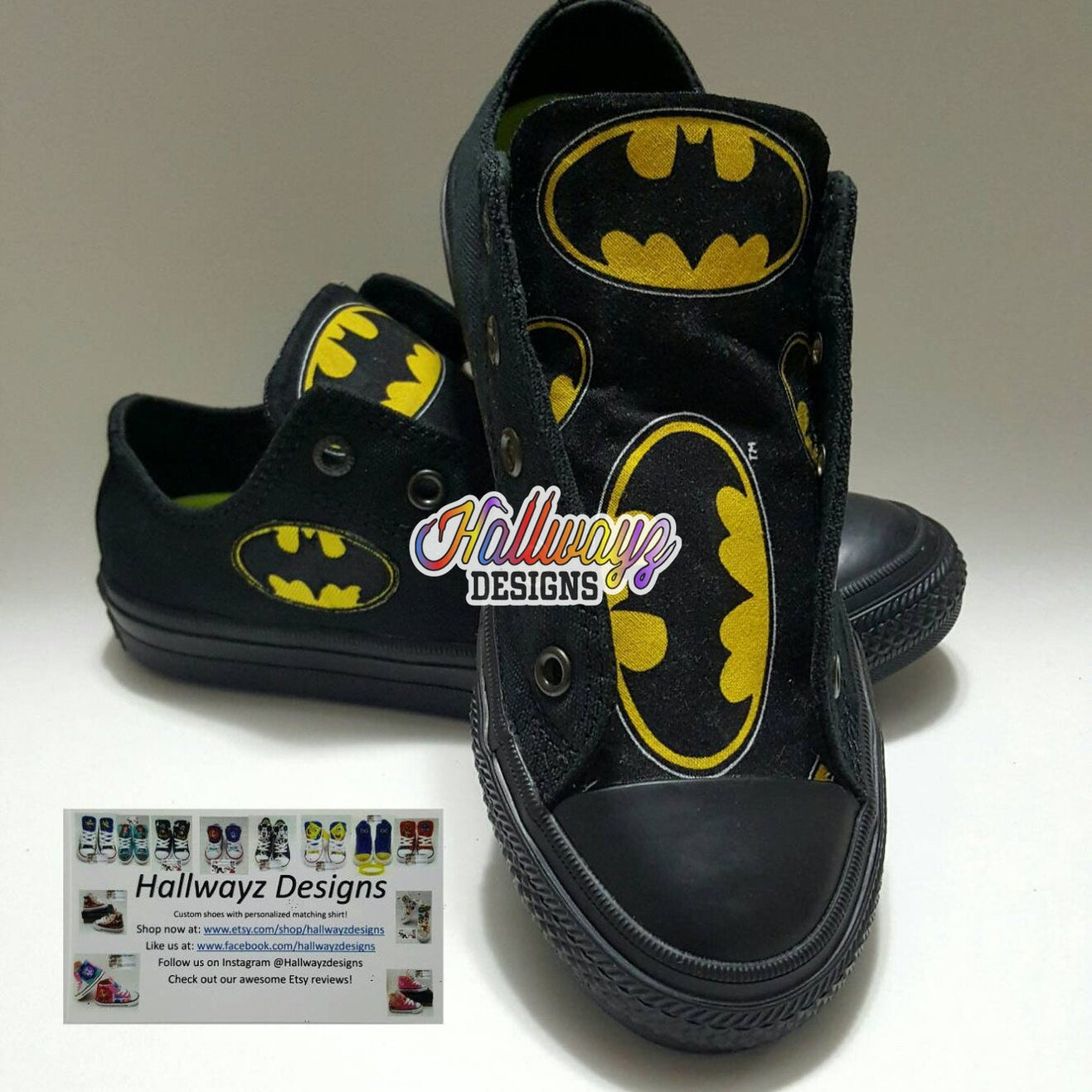 Custom Batman Logo Converse Shoes
