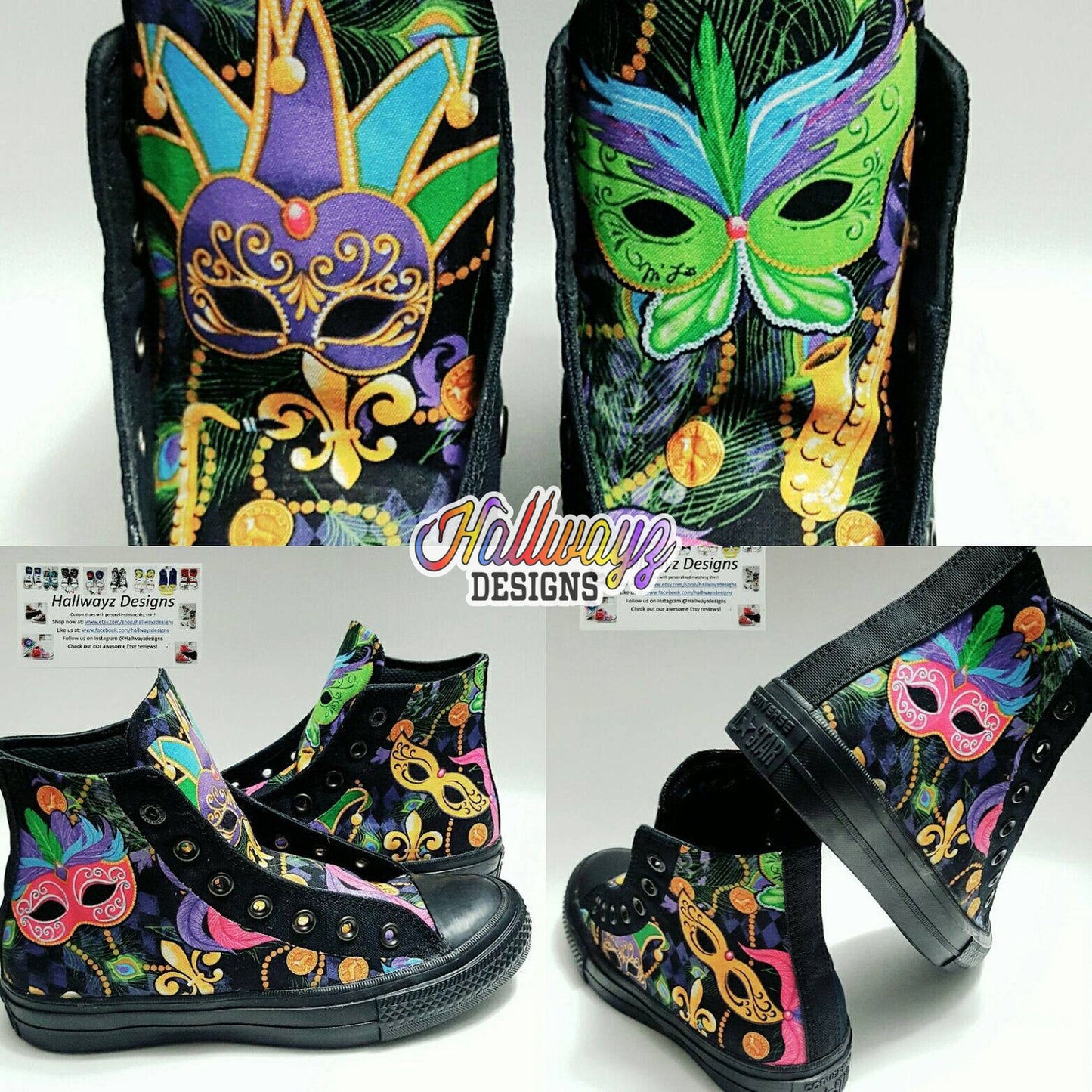 Mardi Gras Converse Shoes