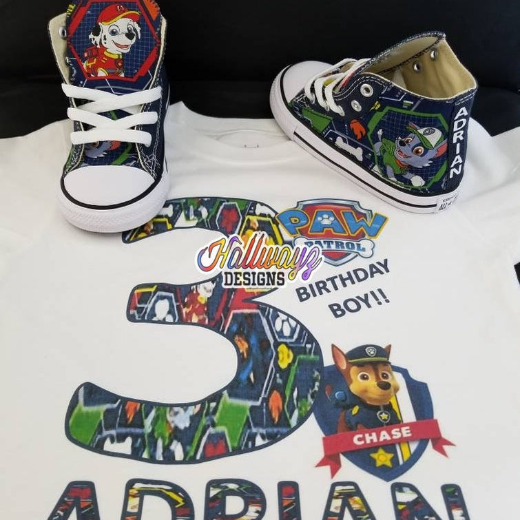 Navy Paw Patrol Converse Shoes