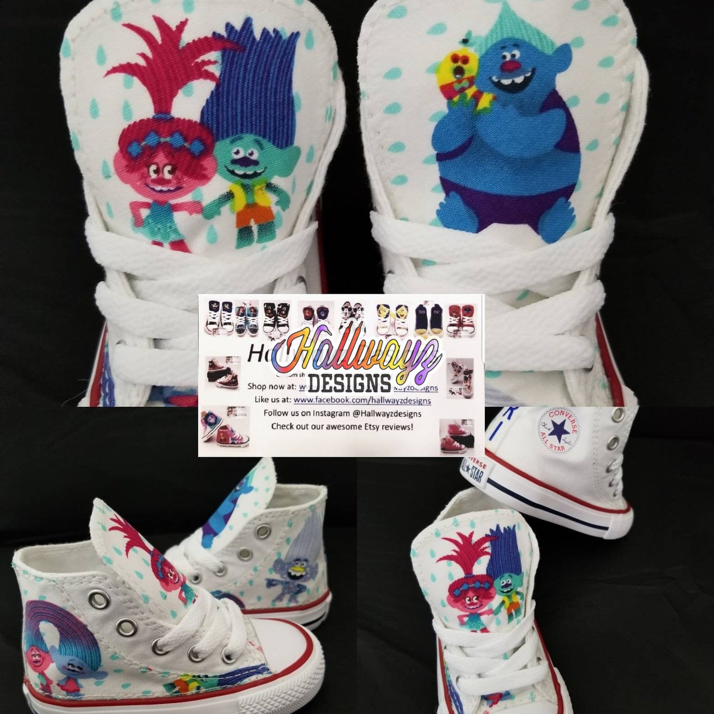 Trolls poppy converse shoe