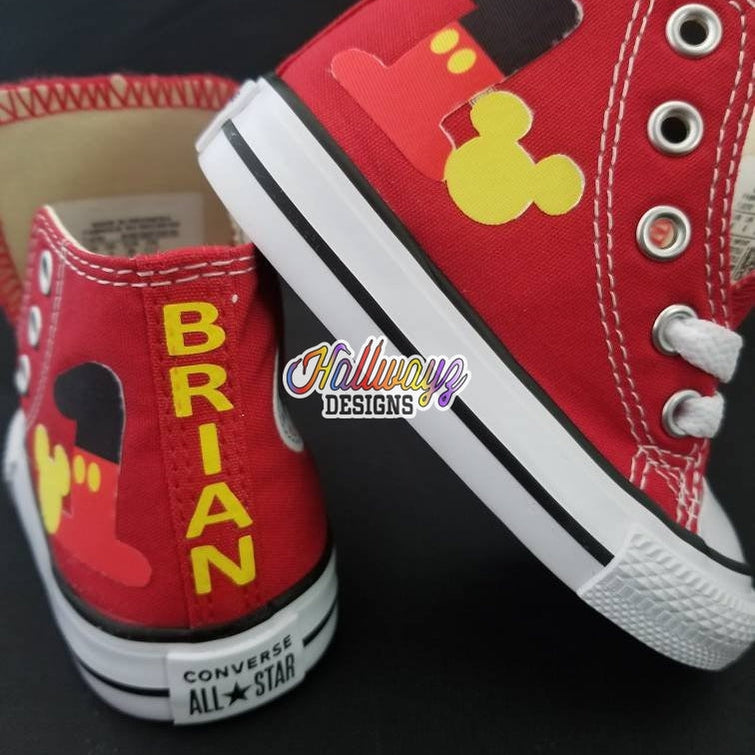 Mickey Mouse First Birthday Converse Shoes