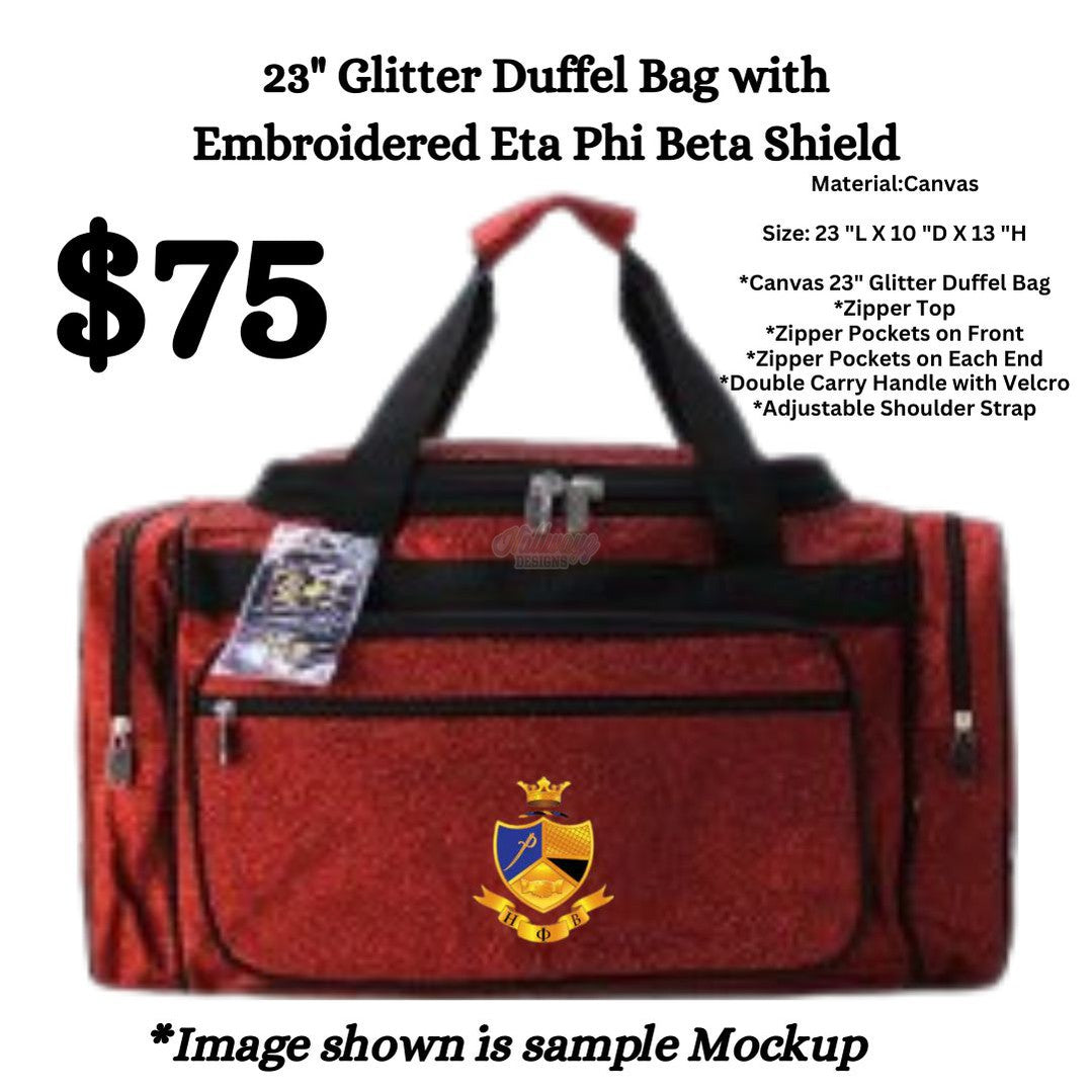 23" Glitter Duffle Bag