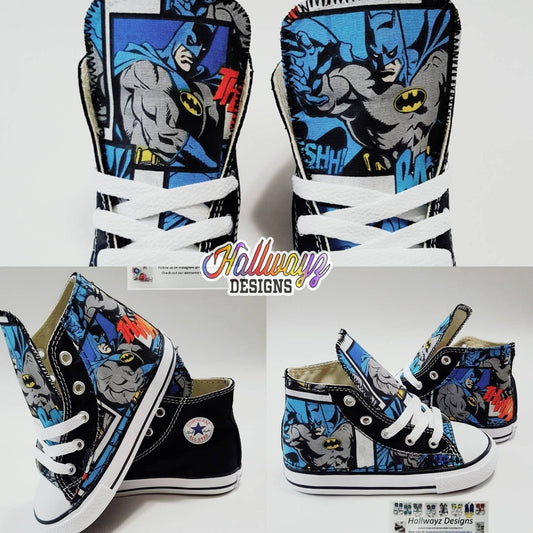 Batman Converse Custom Sneakers by Hallwayz Designs