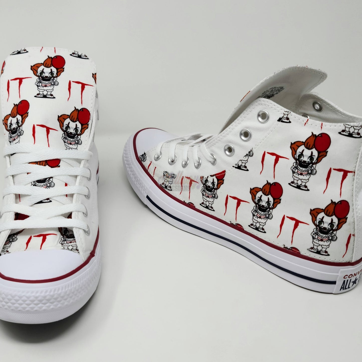 Size 11 men "It Pennywise Converse Shoes"- Ready to Ship