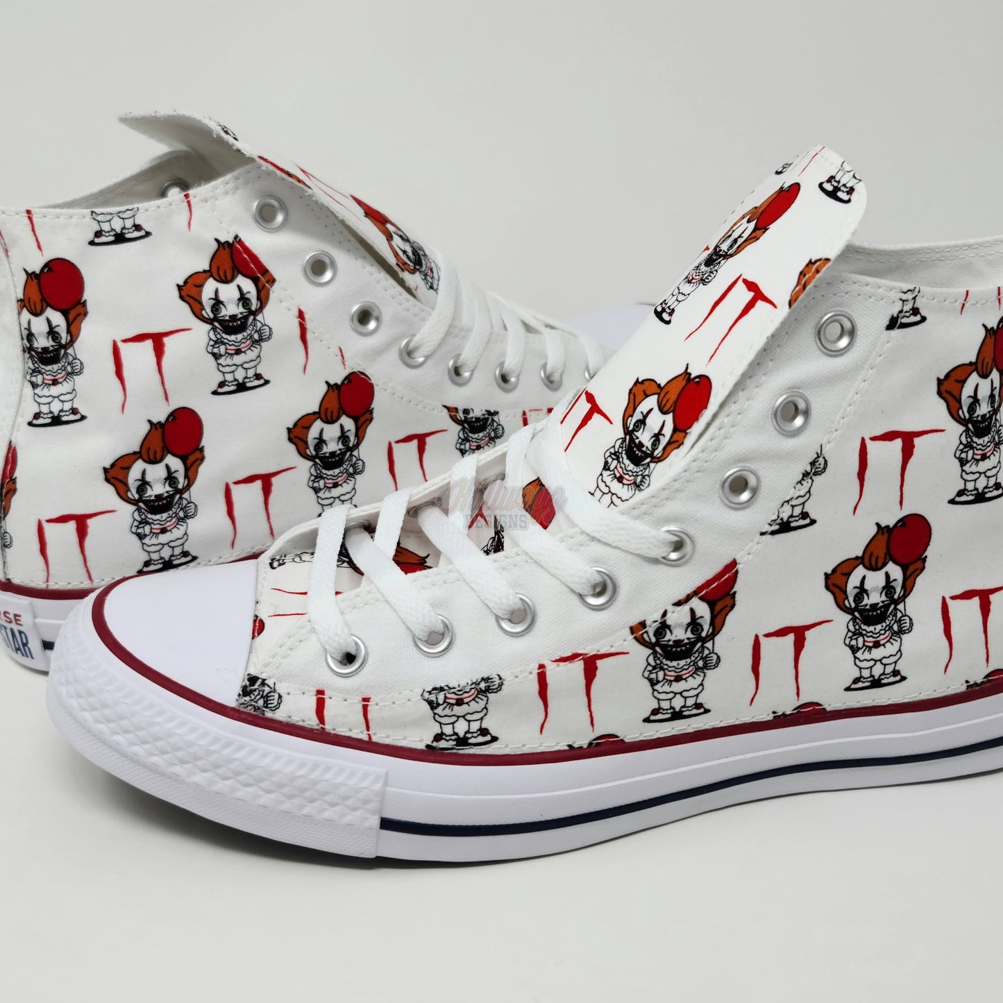 Size 11 men "It Pennywise Converse Shoes"- Ready to Ship