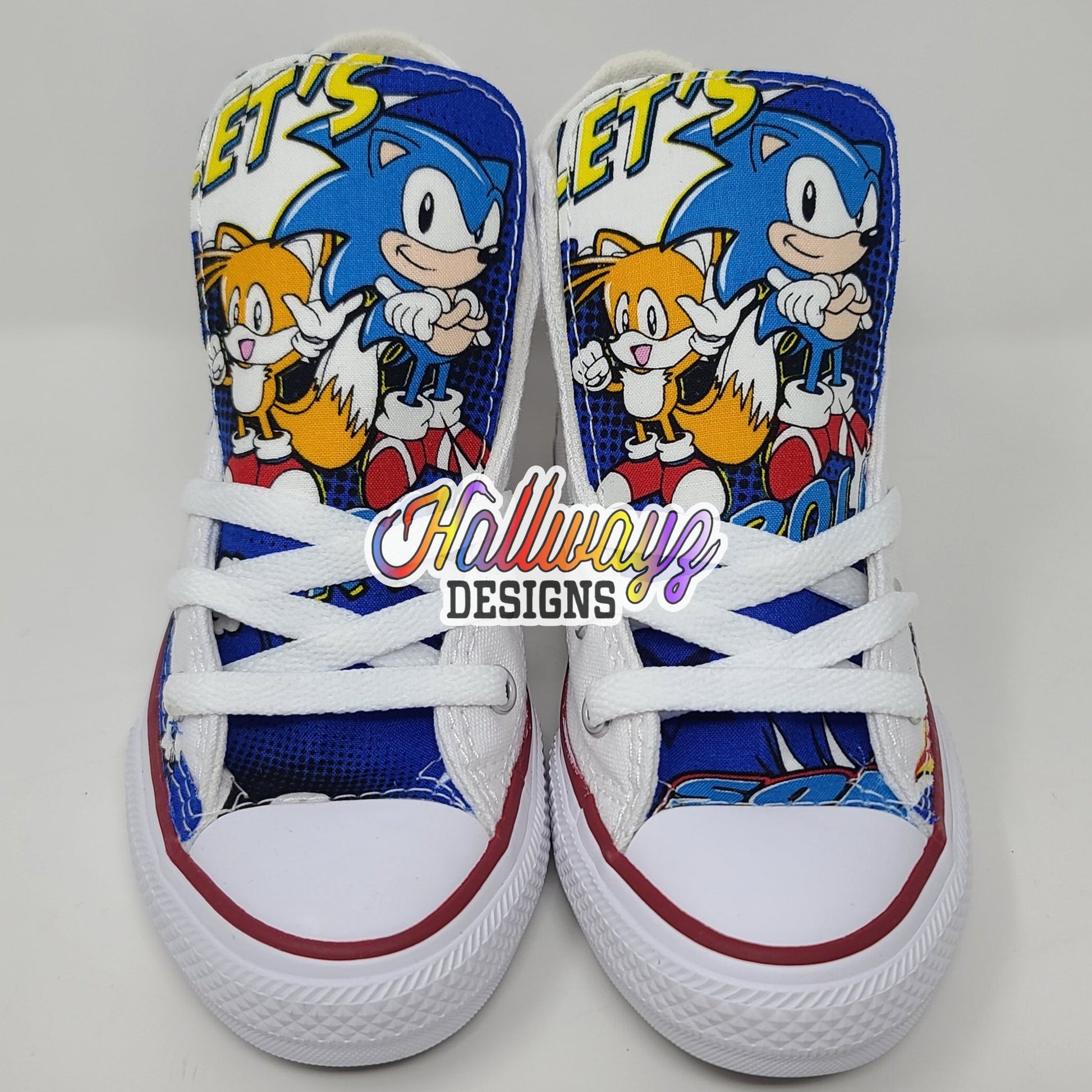 Custom Sonic & Tails Converse Shoes 8men/ 10 Women / Low Top Shoe