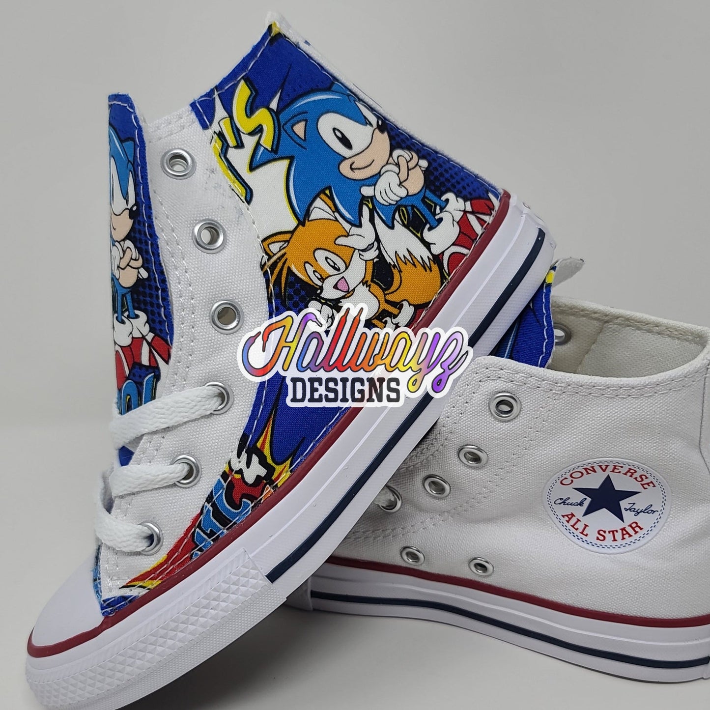 Custom Sonic & tails Converse Shoes