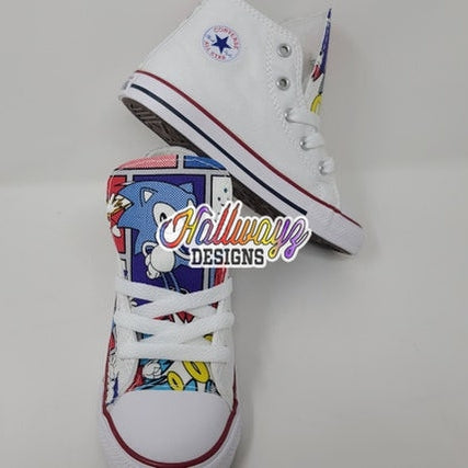 Sonic, Tails Inspired Converse with or 2024 without name, Sonic Inspired Shoes, Personalized Tails Custom Shoes