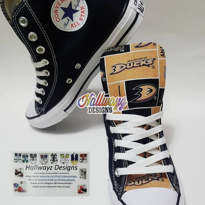 Custom Anaheim Ducks Converse