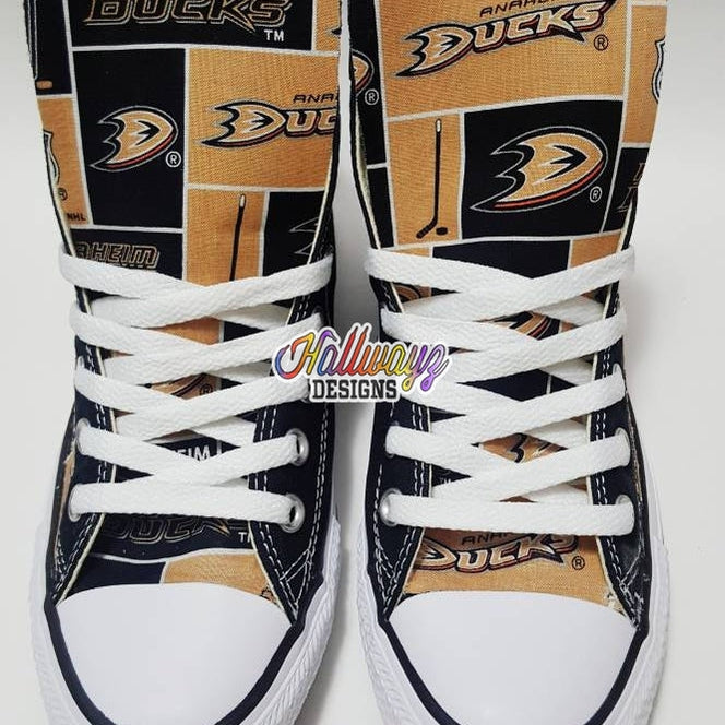 Custom Anaheim Ducks Converse