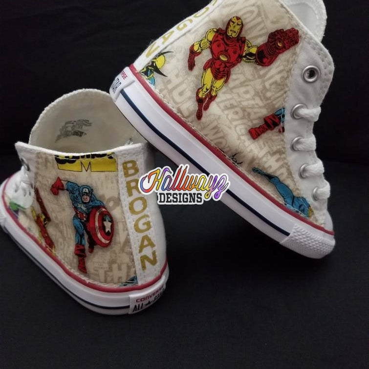 Captain America Converse Shoes Hallwayz Designs