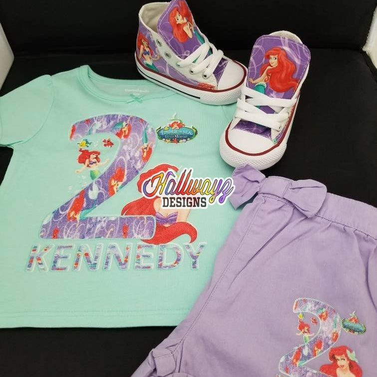 Disney Little Mermaid Converse Shoes