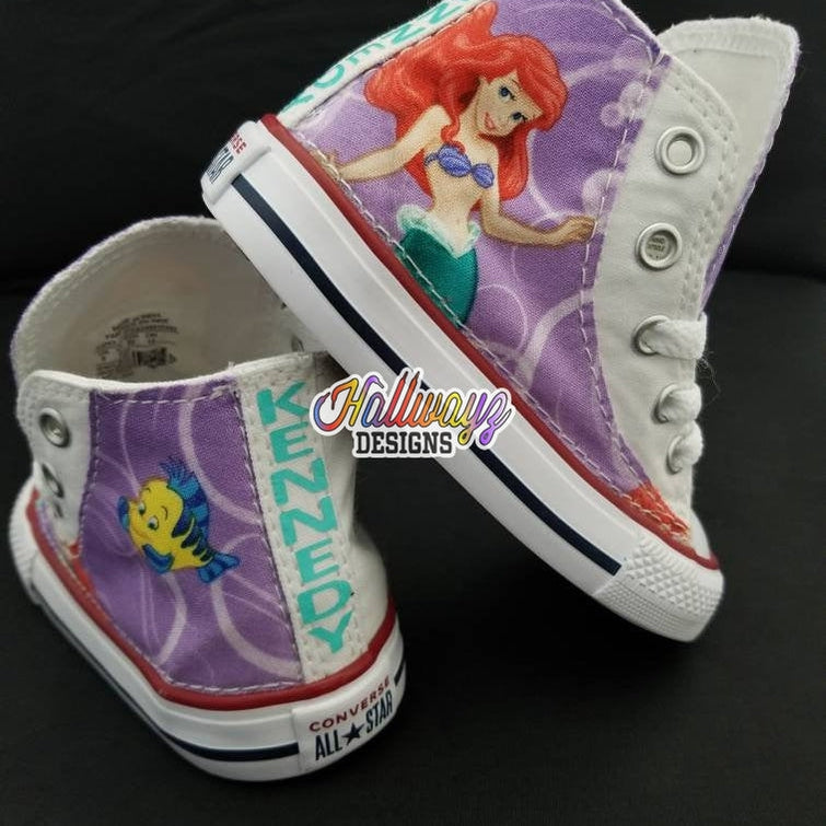 Disney Little Mermaid Converse Shoes