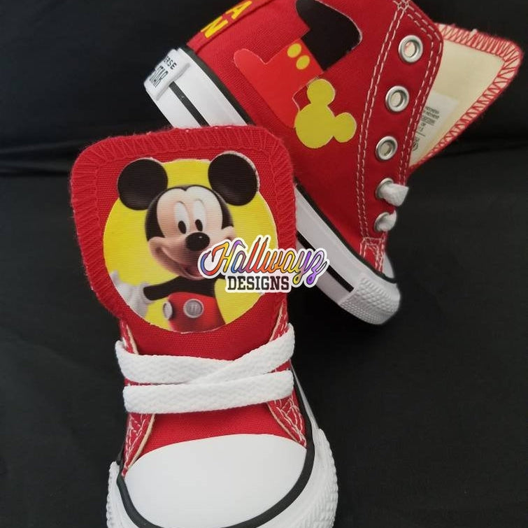 Mickey Mouse First Birthday Converse Shoes